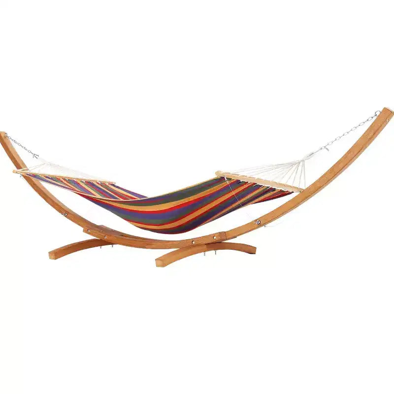 Hammock Stand, Heavy Duty Wood Outdoor Weatherproof Universal Stand - 475 Lbs Curved for Patio, Backyard, Indoor