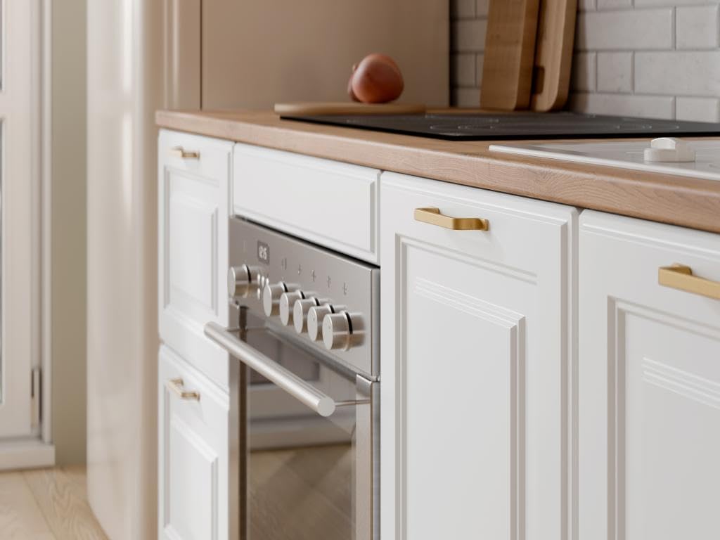 Vente-unique - Cuisine compléte - avec Plan de Travail 200 cm - Blanc et Naturel - CELOMIA