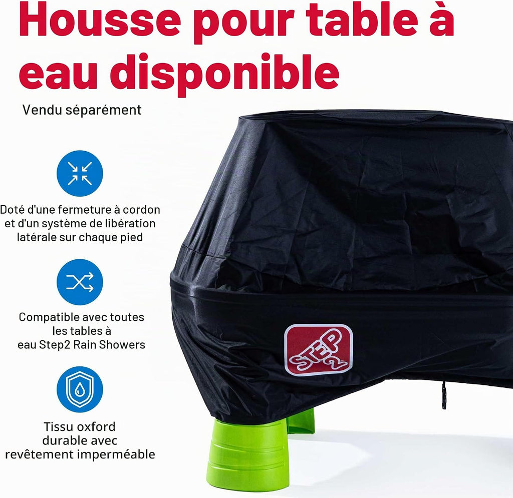 Step2 Rain Shower Splash Table d'eau avec 13 Accessoires - Bleu & Vert | Jeu extérieur Aquatique | Activité pour Le Jardin