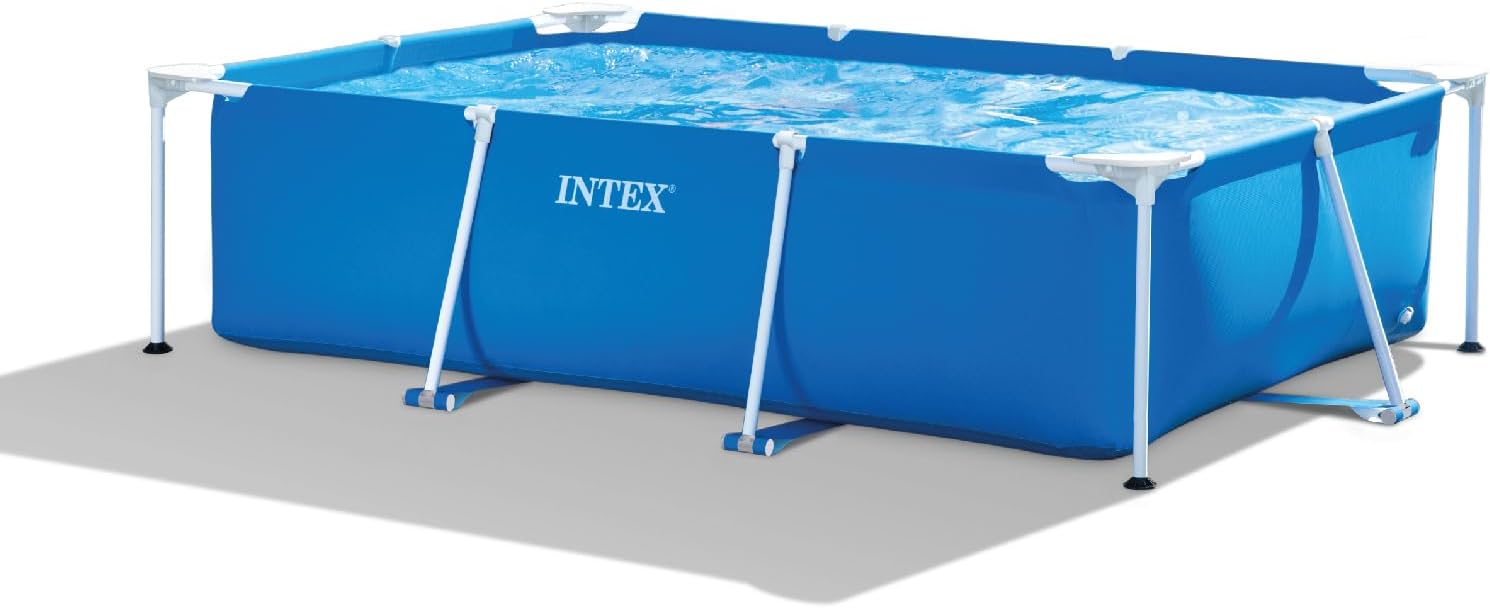 Intex Piscine Metal Frame Junior rectangulaire Tubulaire (l) 2,60 x (l) 1,60 x (h) 0,65m