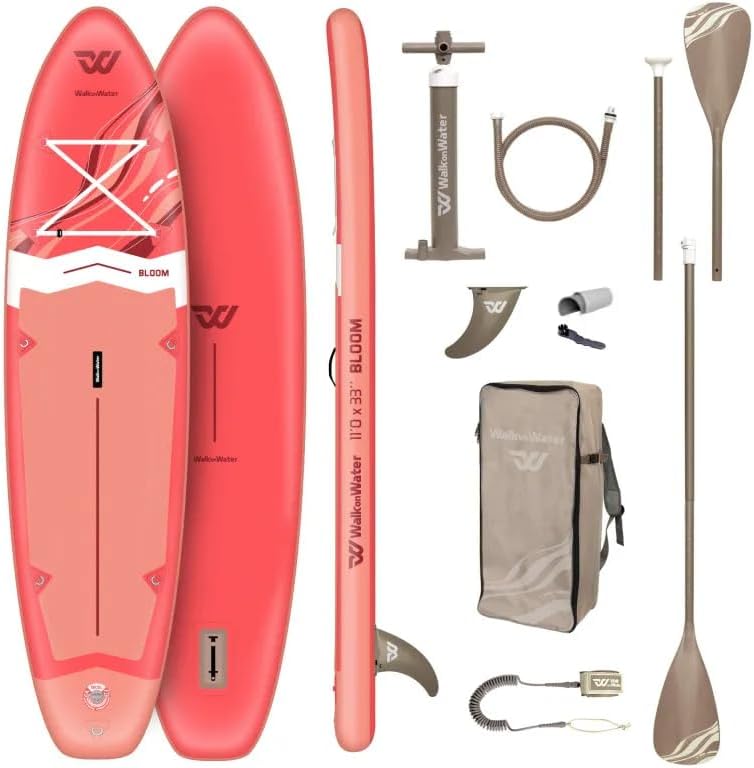 WOW Bloom 11.0 Sup Gonflable Paddle 335 cm x 84 cm – Stand Up Paddle Stable 2–3 Personnes, Pack Complet avec Pagaie 2en1 Kayak, Drop Stitch Renforcé, Charge 170 kg, Débutant à Intermédiaire