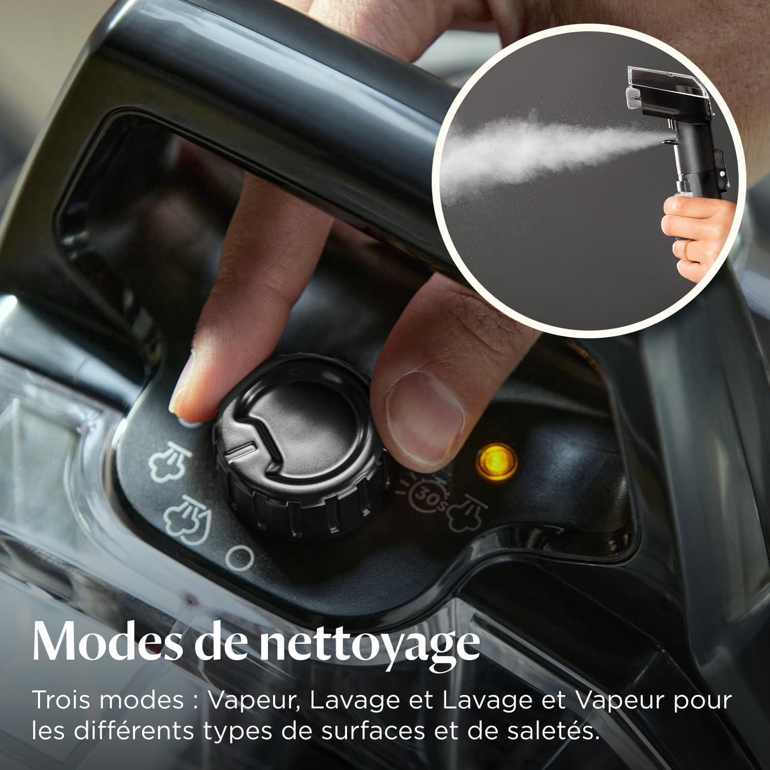 SpotClean HydroSteam, Shampouineuse Canapé, Moteur Puissant de 1000W, Nettoyeur Vapeur avec Technologie HydroSteam, Nettoyeur pour Tapis, Moquettes, Meubles, Tissus, Voiture & Plus, 3689N