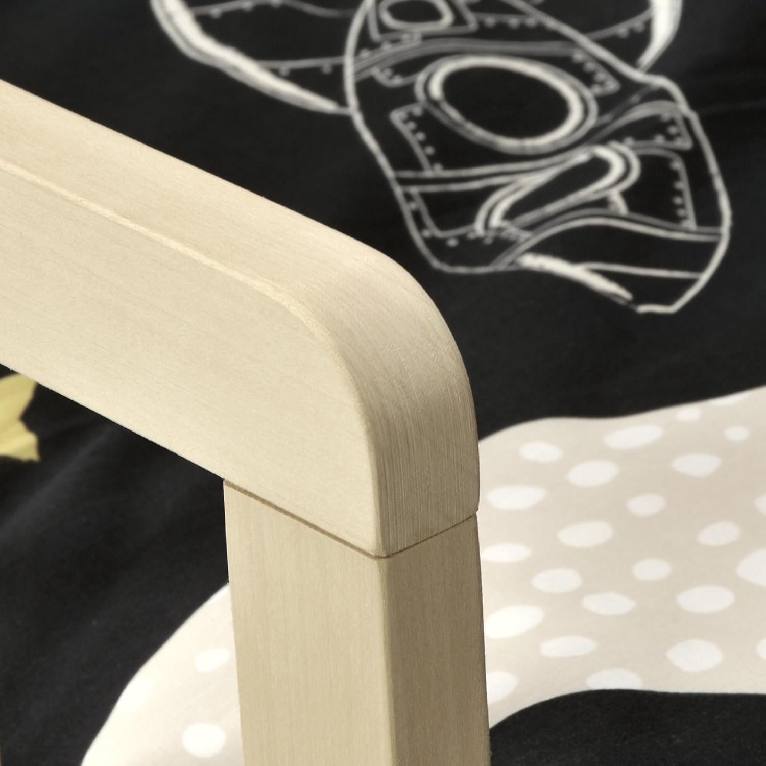LIT Pilou 70x140 + sommier, Blanc et Naturel