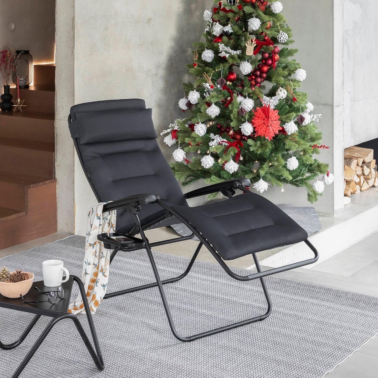 Lafuma Fauteuil Relax matelassé Zéro Gravité - RSX Clip, Acier