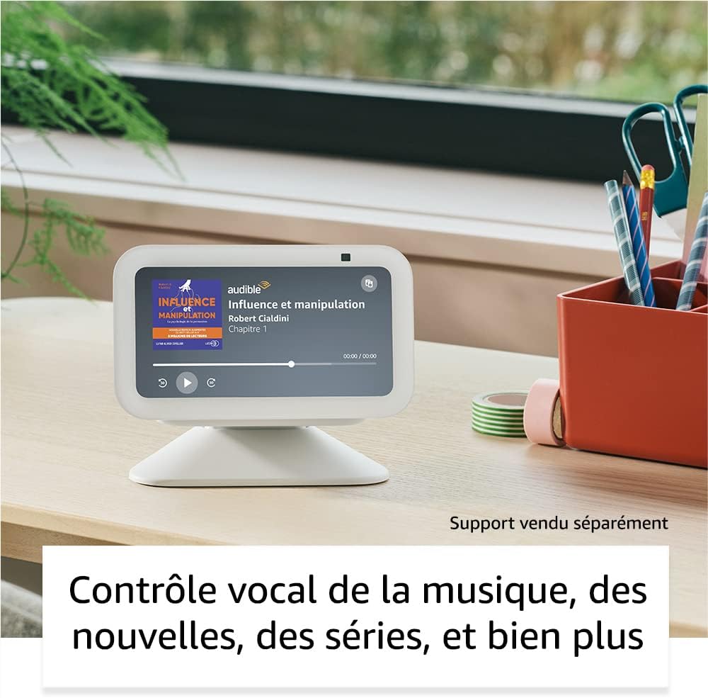 Echo Show 5 (Nouvelle génération) | Écran tactile connecté compact avec Alexa pour le contrôle de votre maison connectée et bien plus | Anthracite