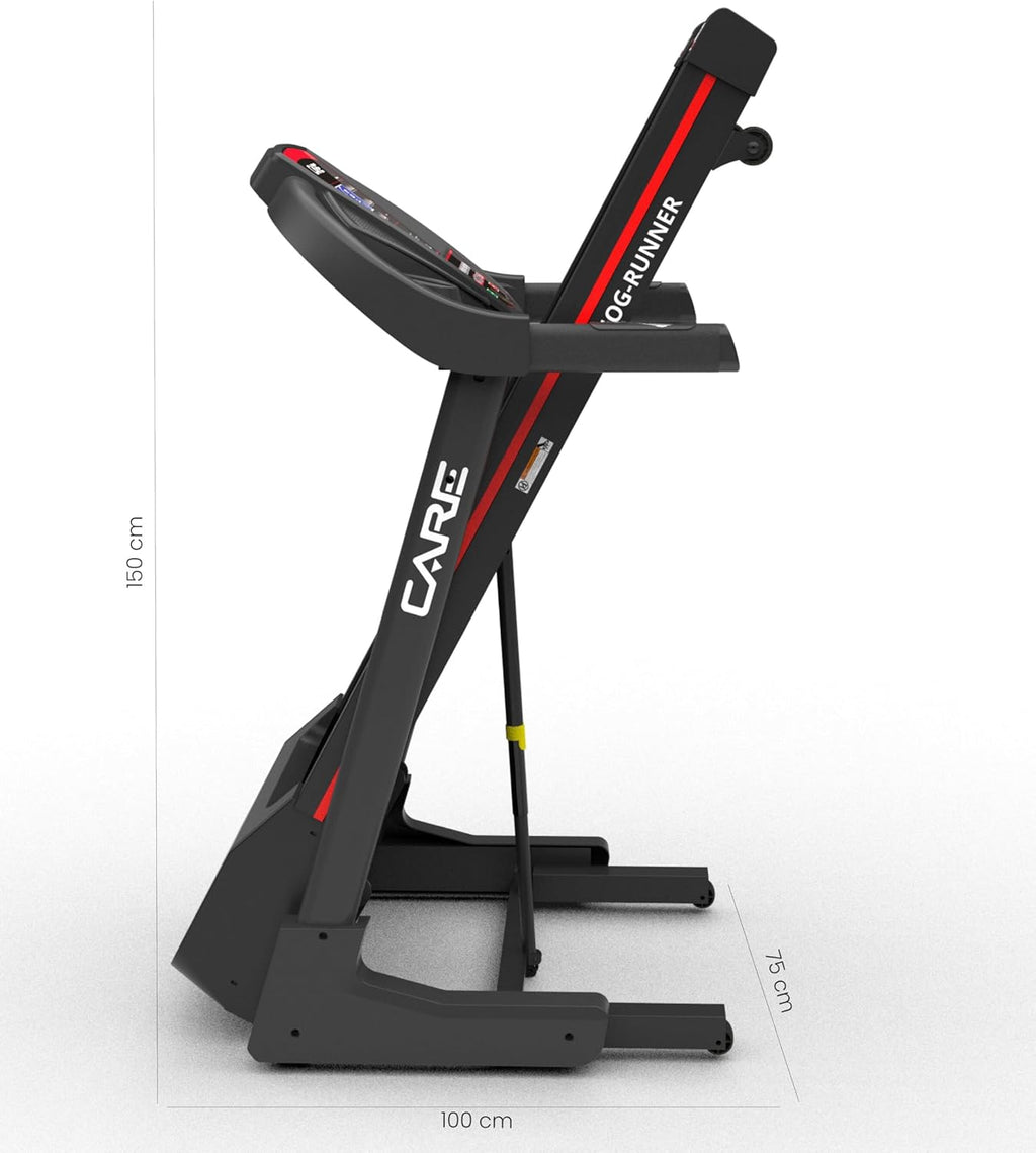 - Tapis de Course Connecté Jog Runner - Tapis de Marche Électrique Inclinable et Pliable - Jusqu'à 18km/h - 18 Niveaux d'Inclinaison - 25 Programmes