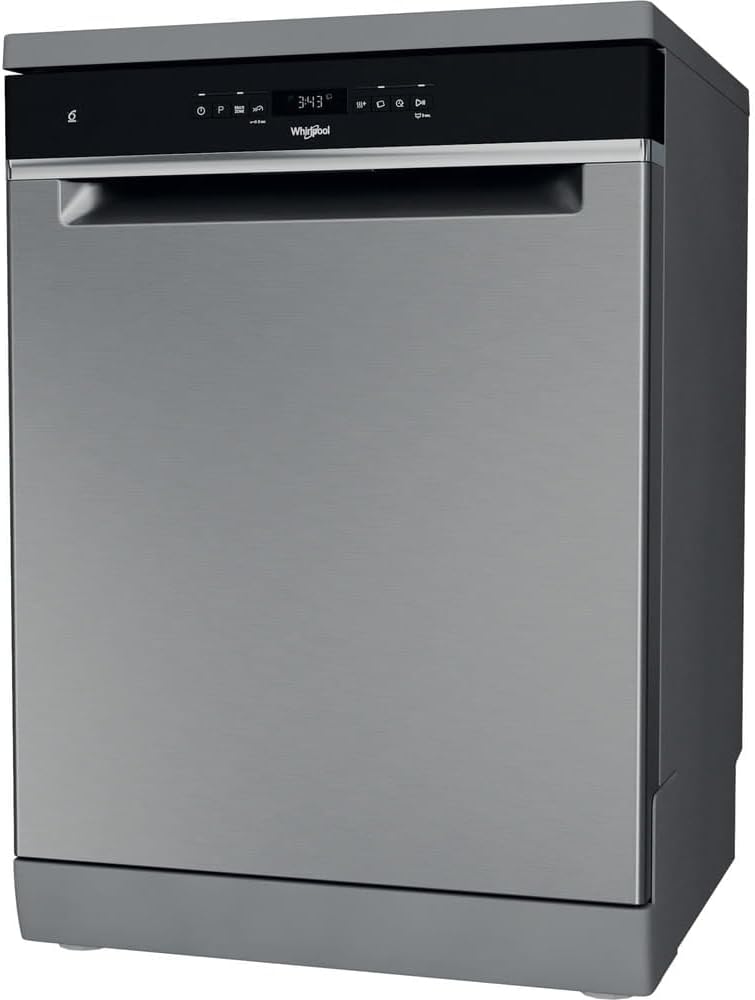 Whirlpool Lave-vaisselle, couleur inoxydable, grande capacité – WFO 3T141 X