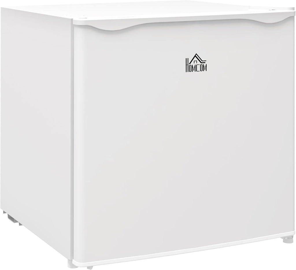 HOMCOM Mini congélateur Température Réglable de -14 à -24°C Compact 35L - étagère Amovible - Porte réversible Classe E - 47 x 44,2 x 48,8 cm - Blanc