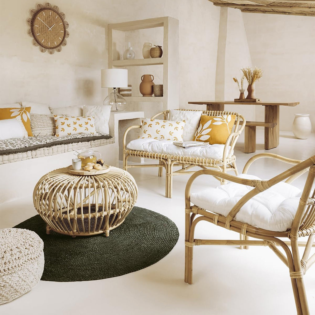Atmosphera - Banquette 2 Places Neta - rotin et Coton