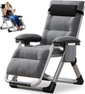 Chaise longue pliante, charge maximale de 200 kg, Zero Gravity Chair avec coussin, support pour gobelet, chaise longue de jardin réglable extra large pour terrasse, jardin, plage, piscine