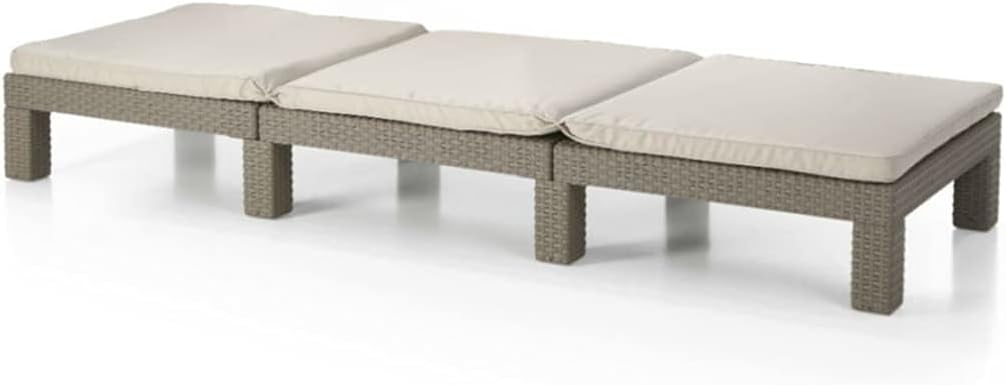 Allibert - Chaise Longue Daytona SL, 22 x 195 x 65 cm, Beige (Cappuccino)