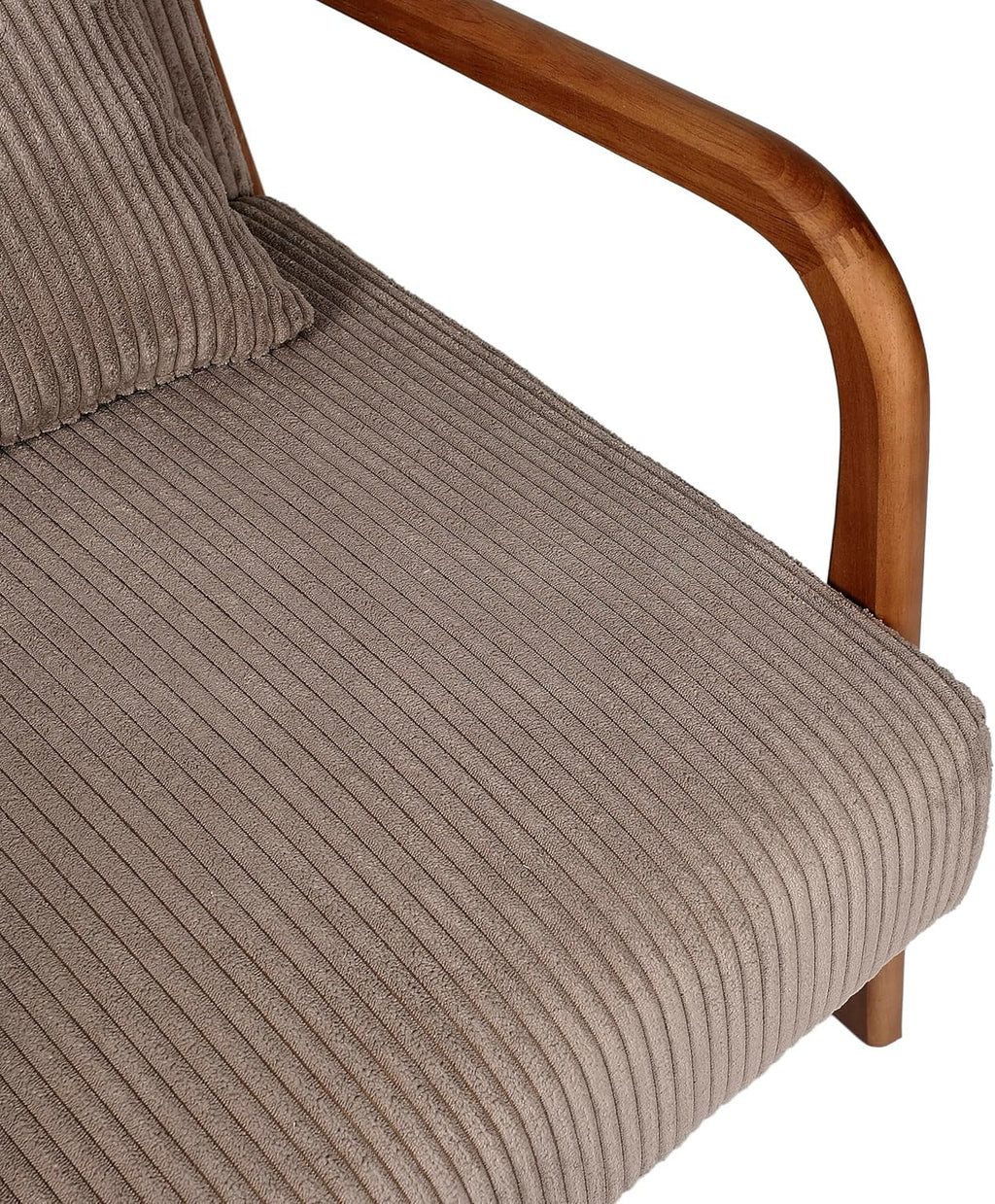 HOME DECO FACTORY, HD0348, Fauteuil Salon Cotele Scott Taupe, Softness, Mobilier, Assise, canapé et Fauteuil, 64,5x75x83,5 cm, Hauteur Assise 43 cm, Taupe