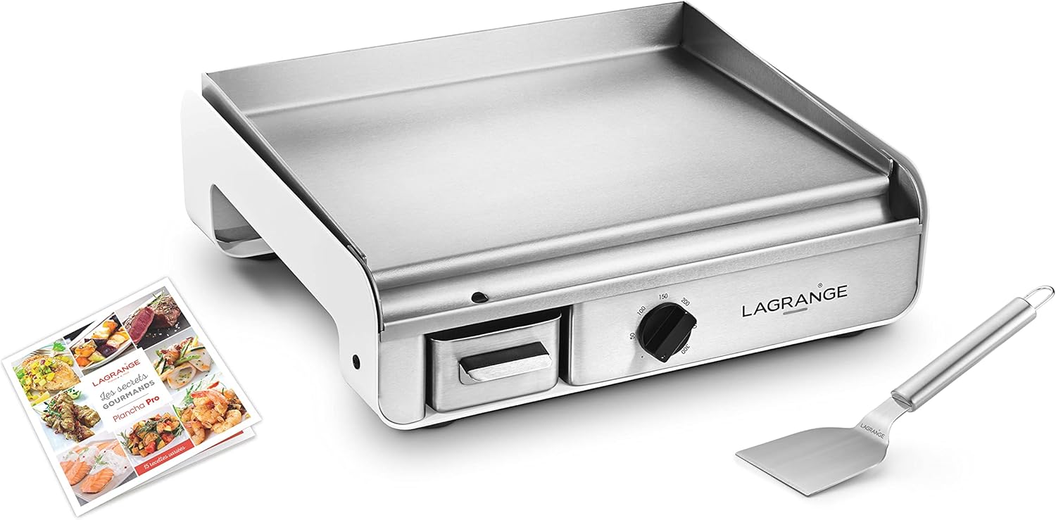 Lagrange 219104 Plancha Pro Blanche, 2300W