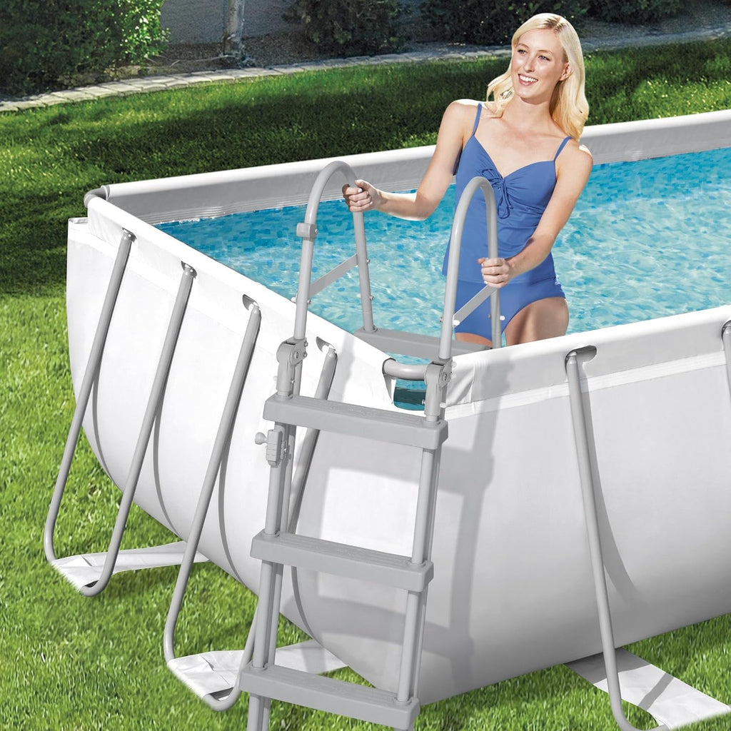 Bestway Ensemble de piscine rectangulaire Power Steel 404x201x100 cm