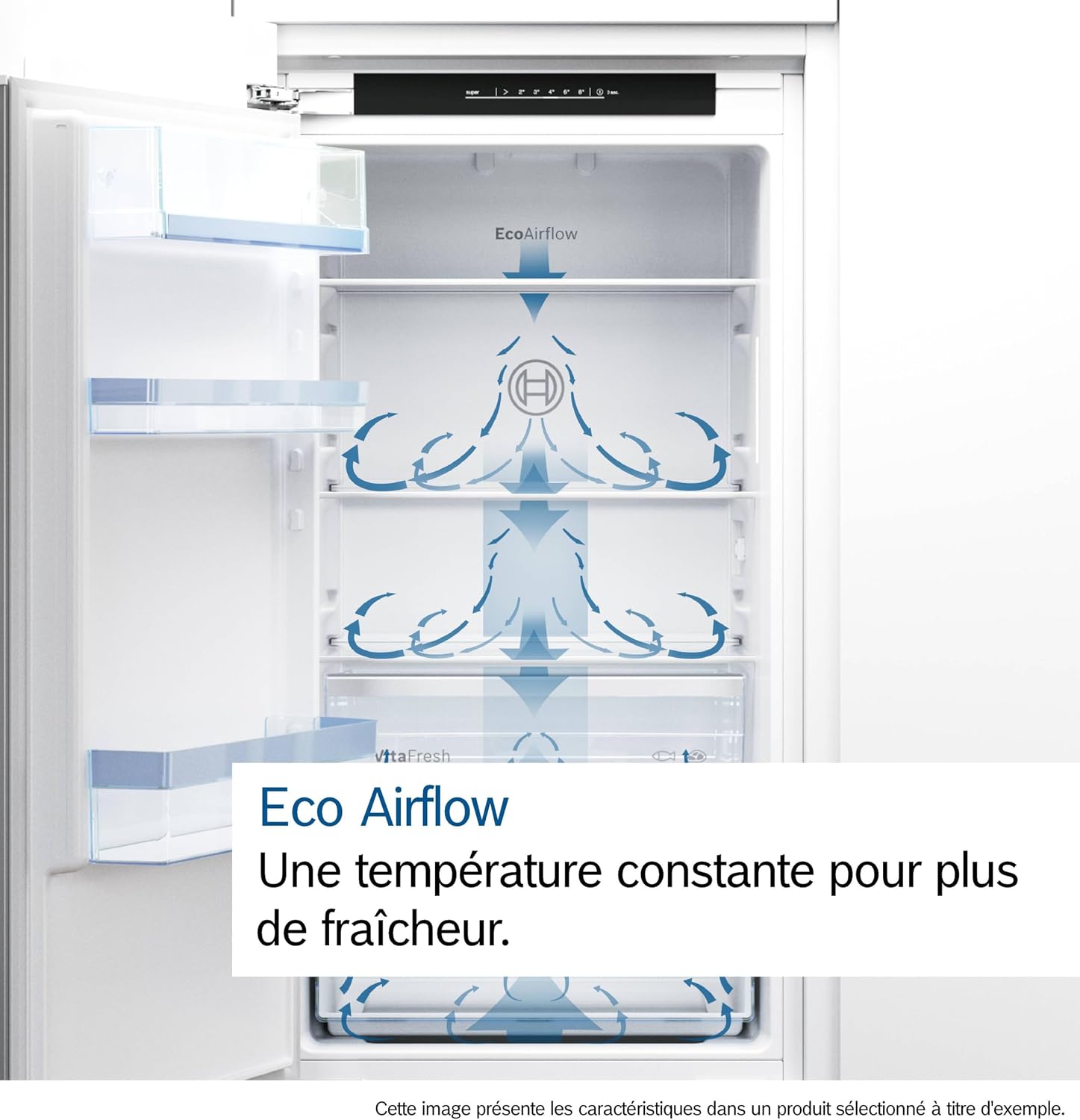 Bosch KIR41NSE0, Série 2, Petit réfrigérateur, Encastrable, 122,1 x 54,1 cm, 204 L