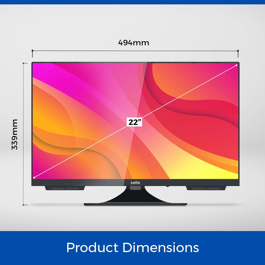 C2224WS Trav 22" Zoll Smart Full HD 12V Camping Reise TV Rahmenlos Triple Tuner Bluetooth WebOS by Pitch Perfect Lautsprecher Wohnmobil LKW Boot [2024]