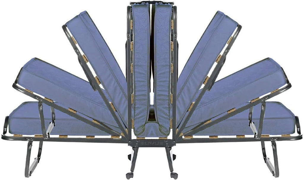 Dmora Lit pliant avec sommier à lattes et matelas, mesure 190x80x30 cm
