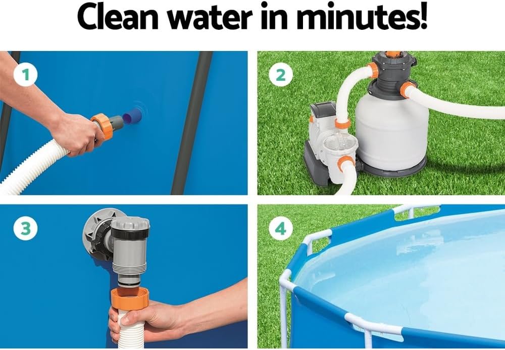 Bestway - Filtre à sable Flowclear - 7,571 m3/h - Pour Filtrer l'eau de piscine