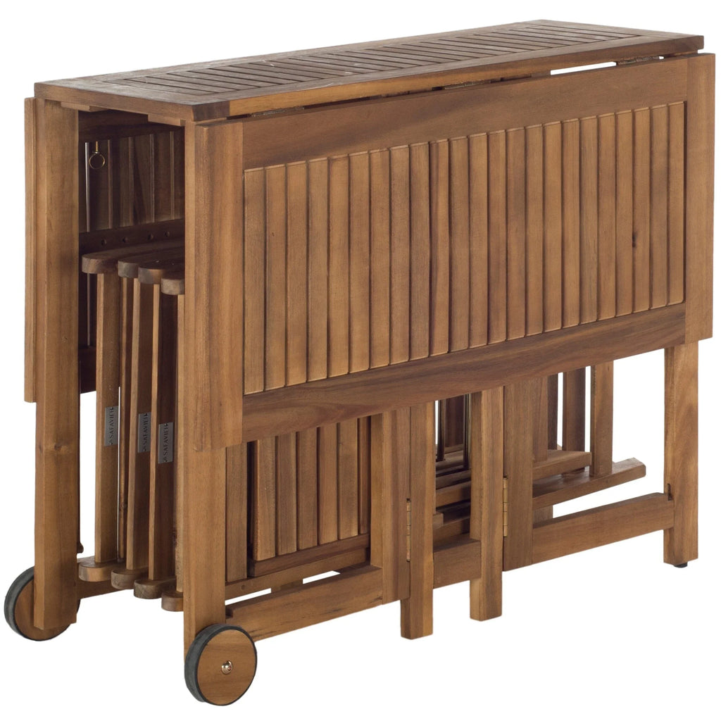 Ensemble de table à manger d'extérieur SAFAVIEH Outdoor Brandy 5 pièces - 43Lx35Px29H