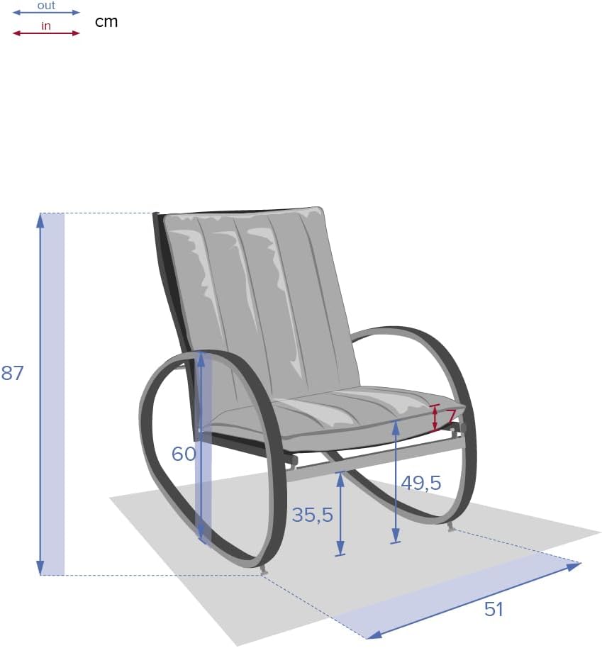 Hespéride - Fauteuil à Bascule Nevada Graphite