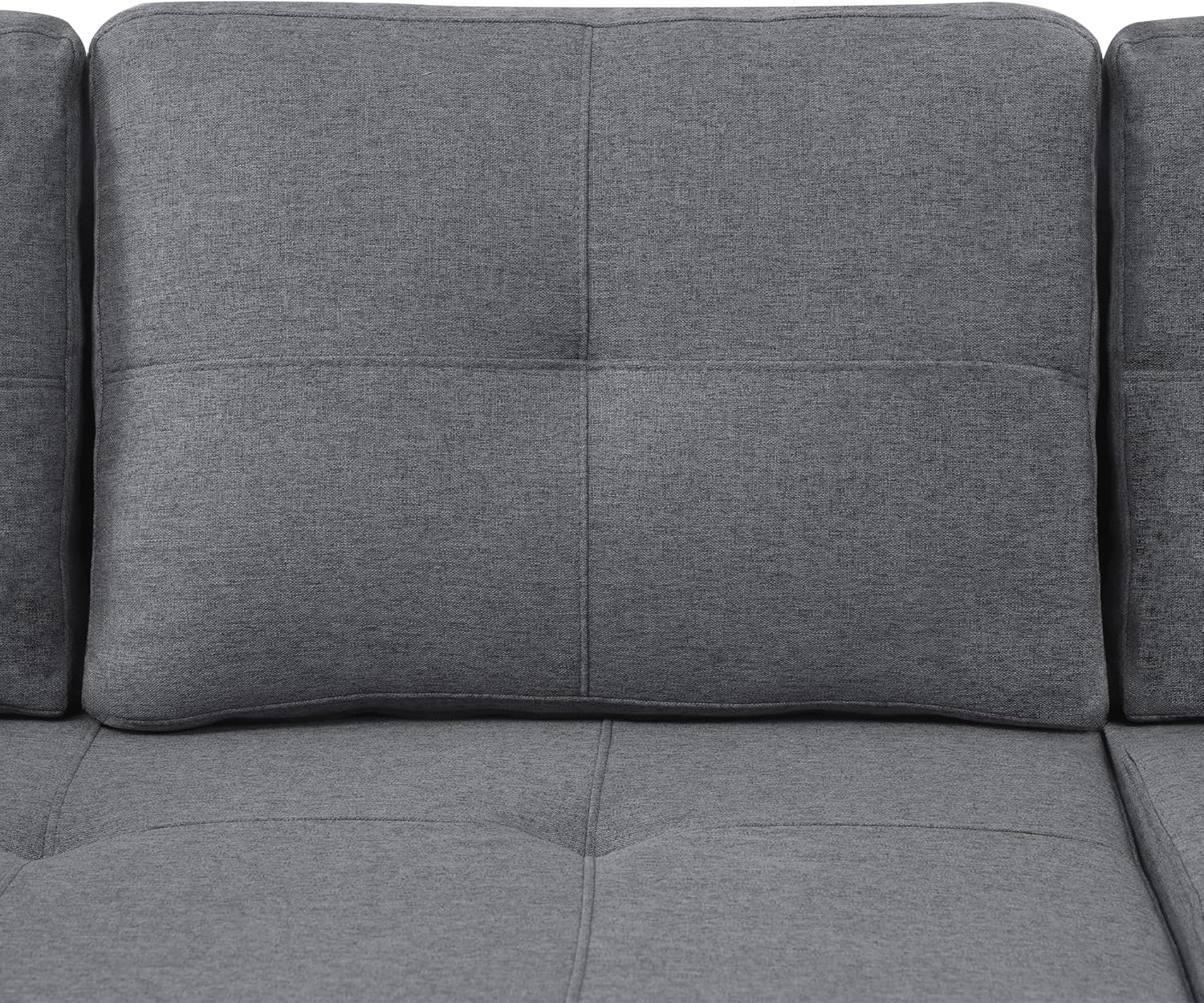 Canapé Convertible en Forme de L,canape lit 2 Places Convertible Gris,canapé 3 Places lit gigogne avec Fonction Couchage,équipé d'un Espace de Rangement