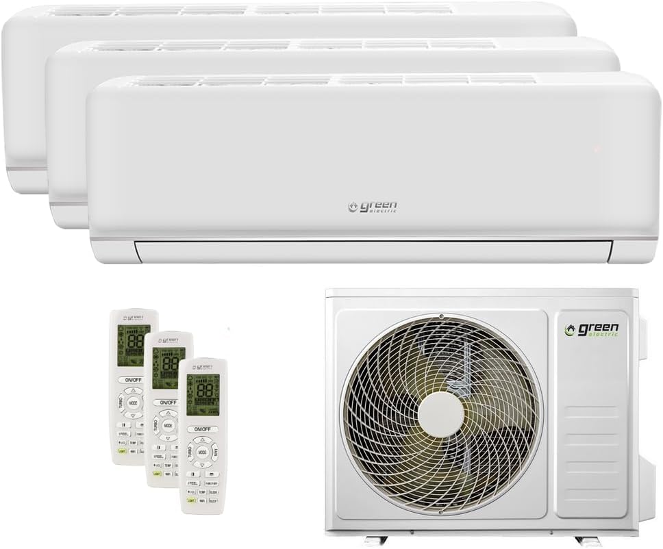 Plus Climatiseur Trial Split 12000 + 12000 + 12000 BTU, Wi-Fi R32, Efficacité Énergétique A++/A+, 3 Unités Intérieures et 1 Unité Extérieure, avec Télécommande, Faible Consommation