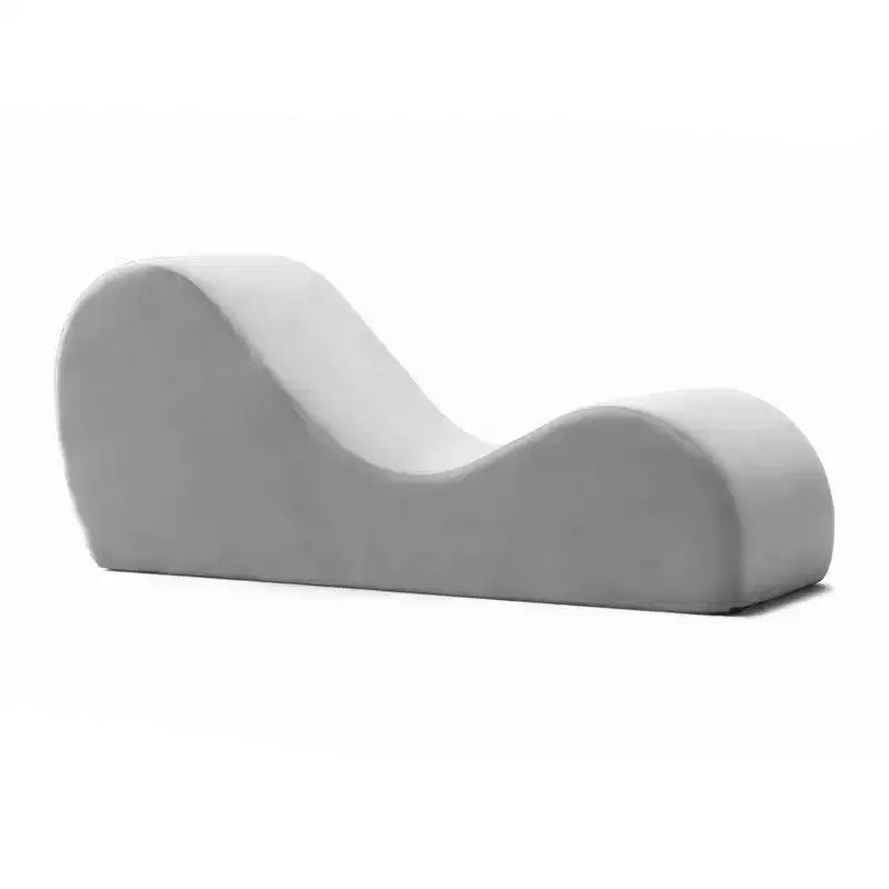 Avana Sleek Chaise Lounge for Yoga - Made in The USA - Great for Stretching, Relaxation, Exercise & More, 60D x 18W x 26H Inch, Light Grey