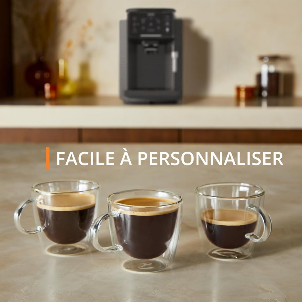 Sensation C50,Machine à café grains,5 Boissons en accès direct,Interface tactile couleur,Facile à utiliser,Nettoyage sans effort,Buse manuelle Cappuccino,Fabriqué en France EA910810 -