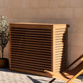 Cache Clim & Pompe à chaleur, XL - 126 x 56 x 113 cm Protège des intempéries, des nuisibles et des chocs Assure une excellente circulation de l’air Design discret et épuré Chêne