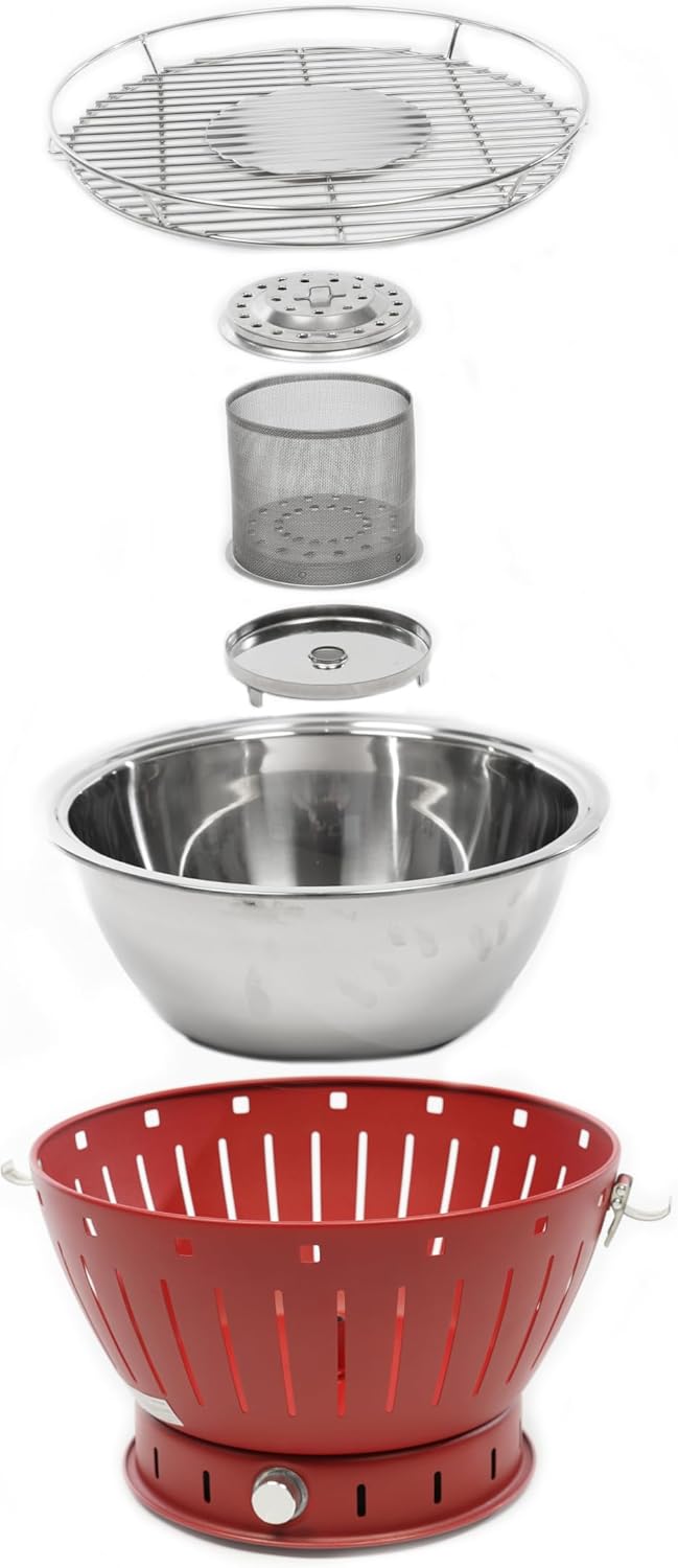 Barbecue portable Mapa Grill - Charbon de bois - Sans fumée - 35cm de diamètre