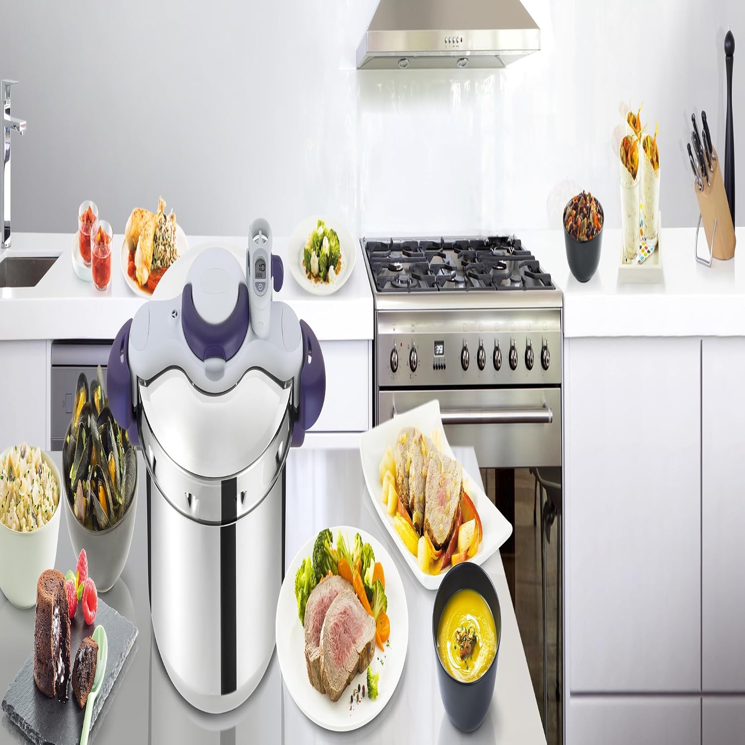 Seb Clipsominut’ Perfect Cocotte-minute 9 L, Autocuiseur induction, Facile à utiliser, Minuteur, Livre 100 recettes inclus, Fabriqué en France, Violet P4624900