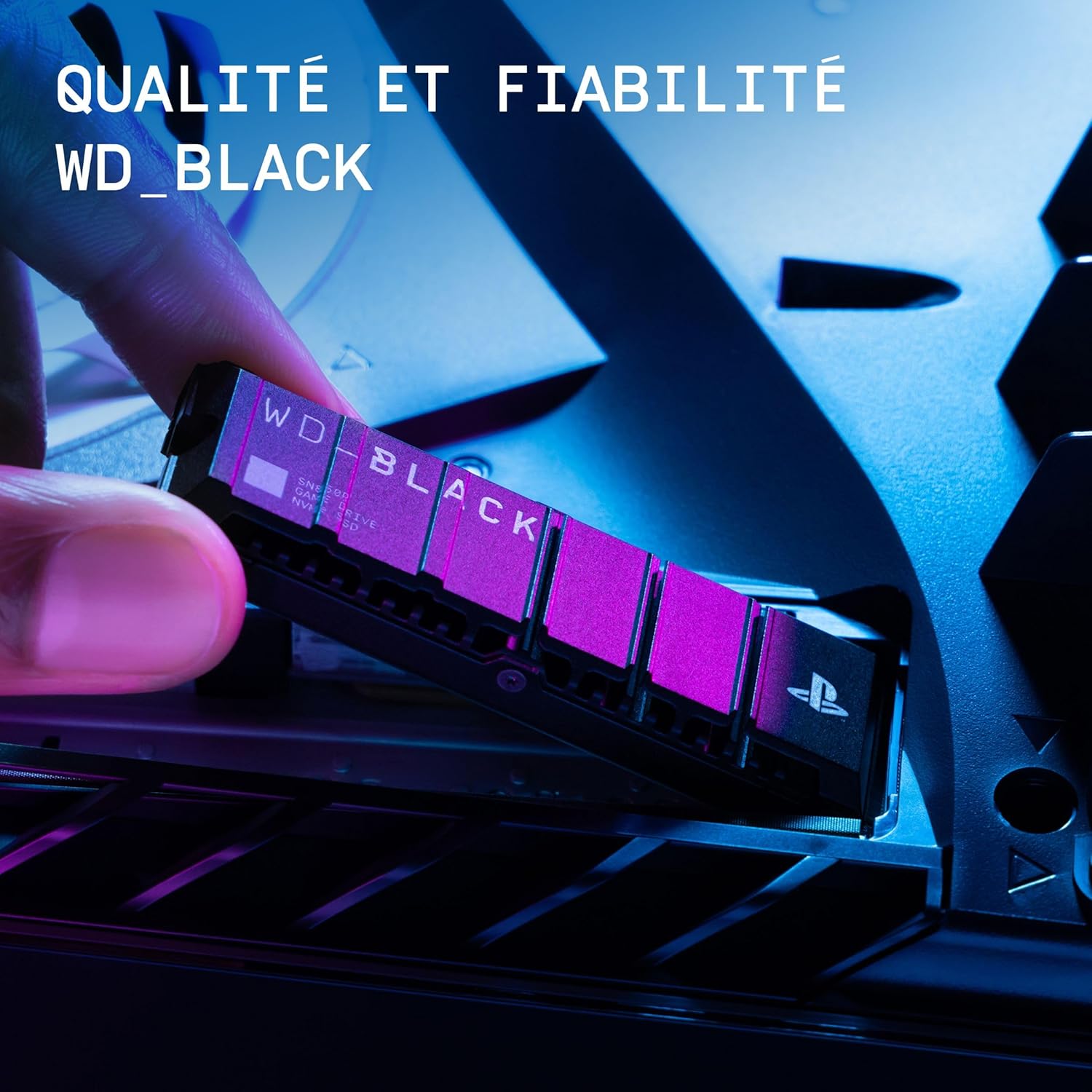 WD_BLACK SN850P 2 To PS5 SSD, Disque SSD interne, Lecture jusqu'à 7300 Mo/s, M.2 2280 PCIe NVMe, Carte d'extension PS5, Officielle pour et PS5 Consoles, avec dissipateur Thermique, Noir
