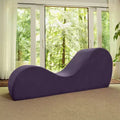 Avana Sleek Chaise Lounge for Yoga - Made in The USA - Great for Stretching, Relaxation, Exercise & More, 60D x 18W x 26H Inch, Light Grey