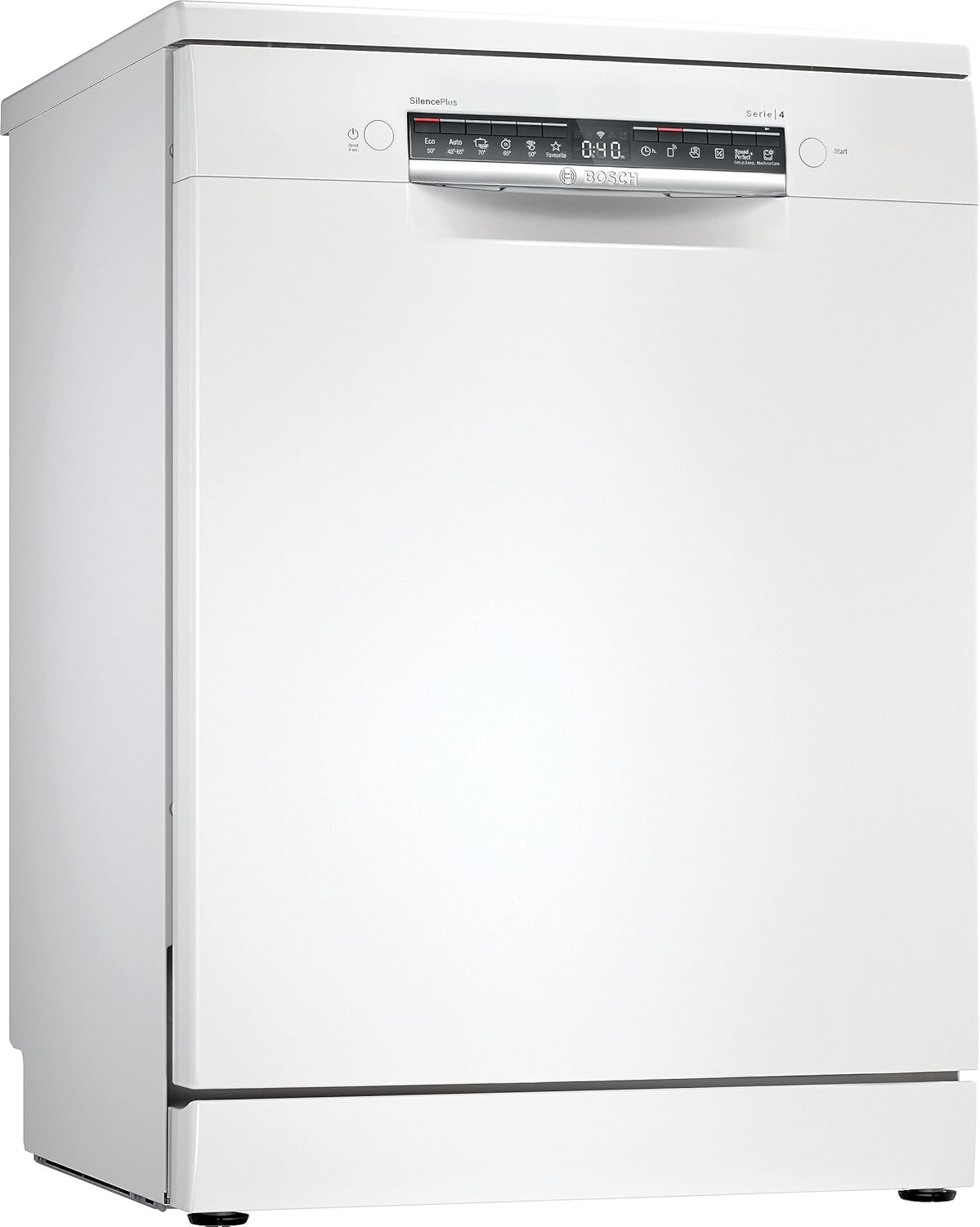 Bosch SMS4EMW01E - Série 4 - Lave-vaisselle Pose-libre - 60 cm - 14 couverts - Silence Plus 42 dB - Blanc