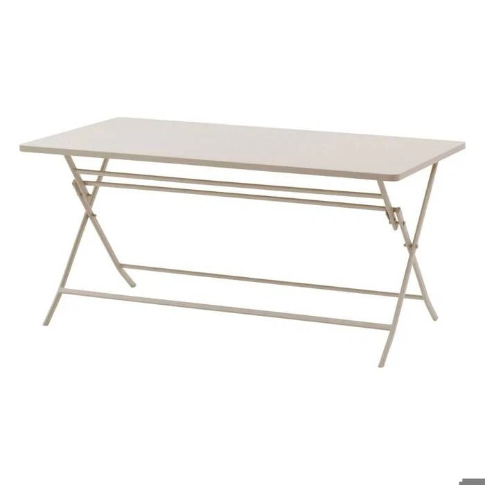 Table de jardin pliante carrée "Greensboro" pétrole 2 places en acier traité époxy - Hespéride