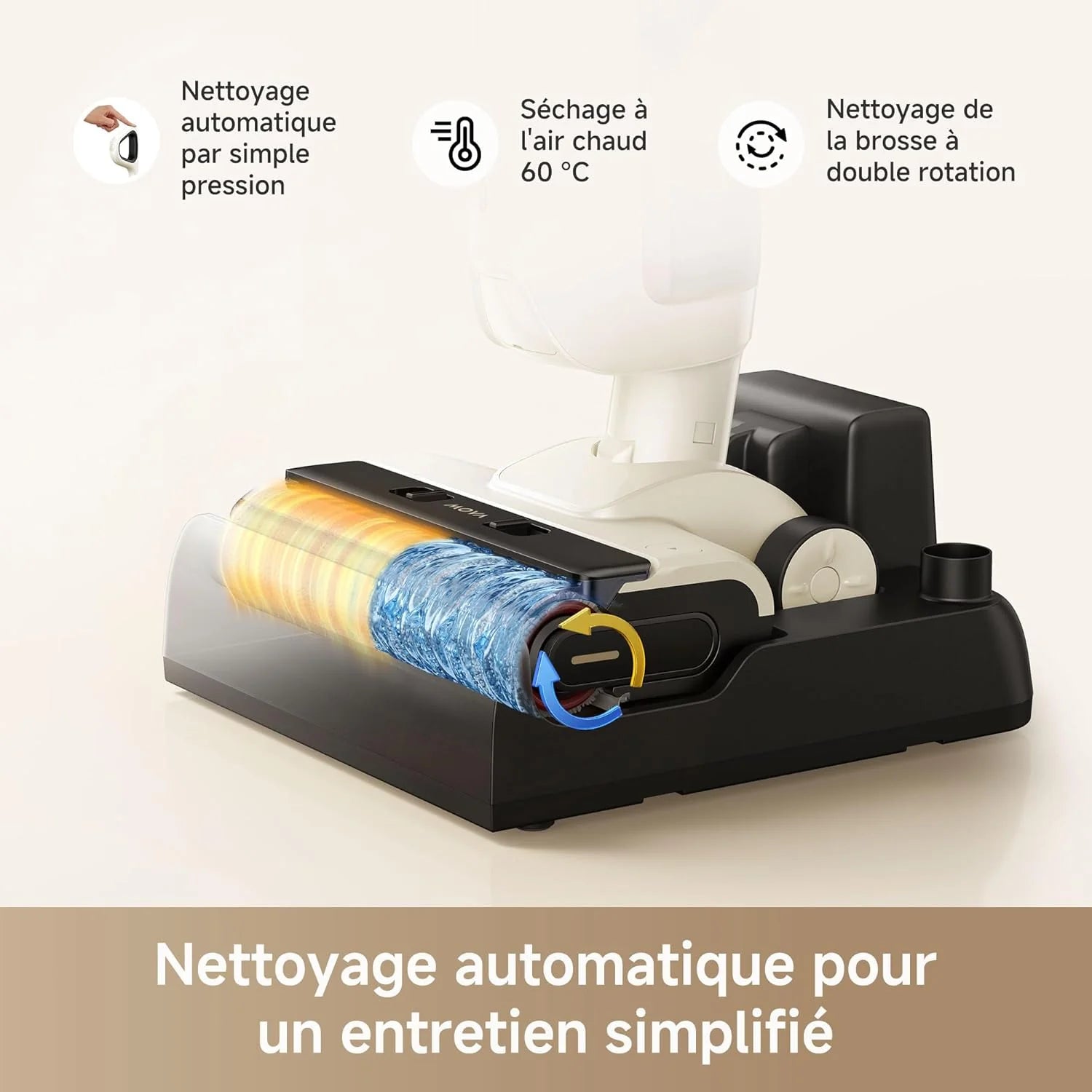 MOVA K30 aspirateur laveur sec/humide, 180°, 18kPa, séchage air chaud