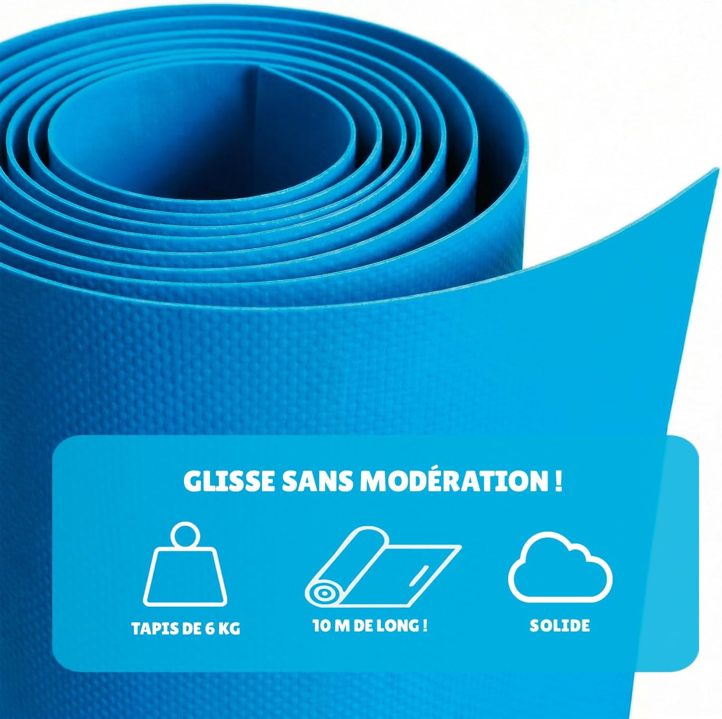 Ventriglisse Géant XXL Officiel 10 Mètres | Tapis de Glisse Qualité Premium | Slip'n Slide | Jeu Eau Plein Air | + Epais | + Rigide | + Rapide | 100% Fun | House Party | Eté | OriginalCup