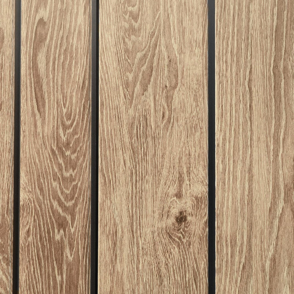 Hoggar Abri de jardin en résine 5,02 m² Oak O50 - Sol inclus - Fenêtre latérale - Aspect bois premium - Double porte large - Protection UV et imperméable - Fermeture par goupille - aérations