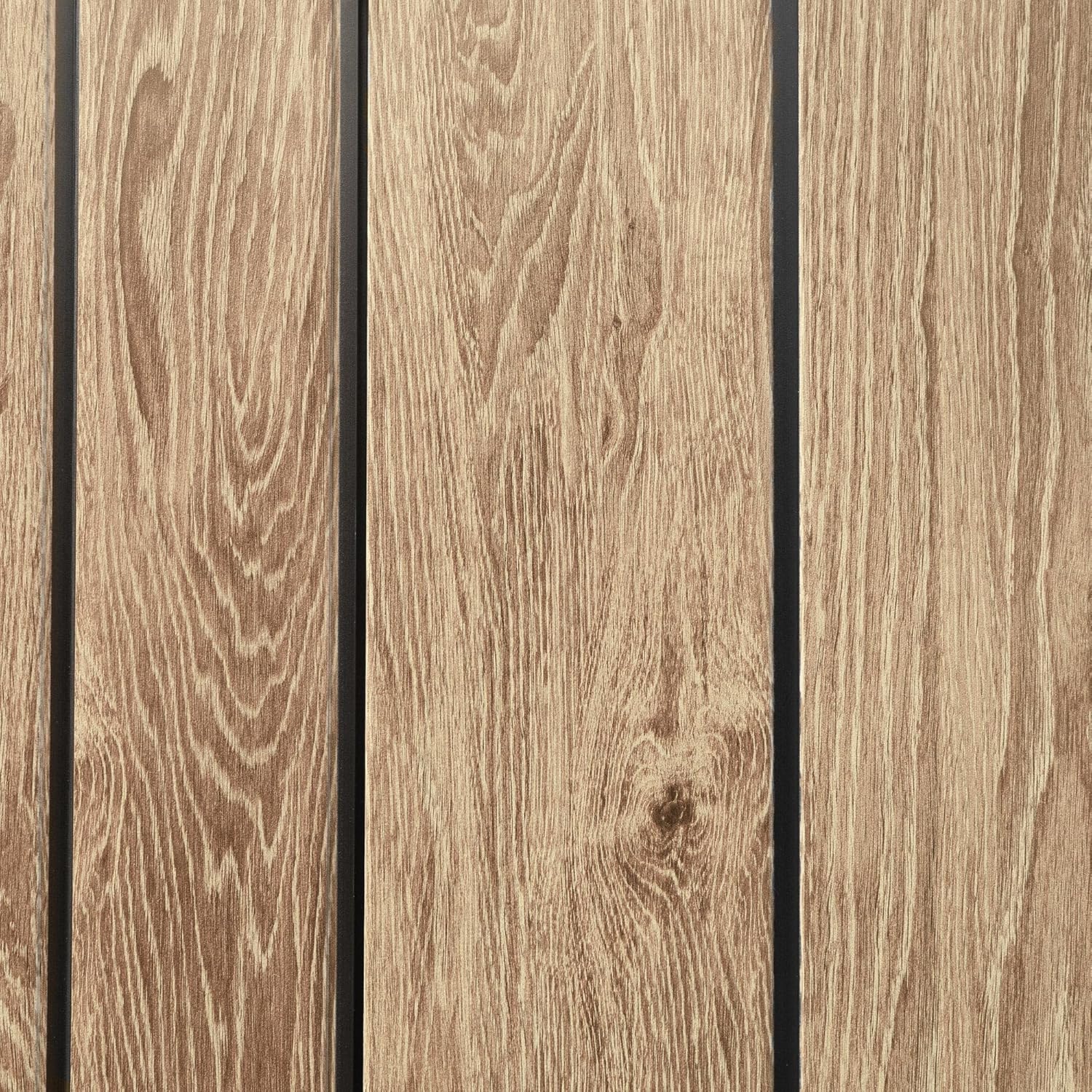 Hoggar Abri de jardin en résine 5,02 m² Oak O50 - Sol inclus - Fenêtre latérale - Aspect bois premium - Double porte large - Protection UV et imperméable - Fermeture par goupille - aérations