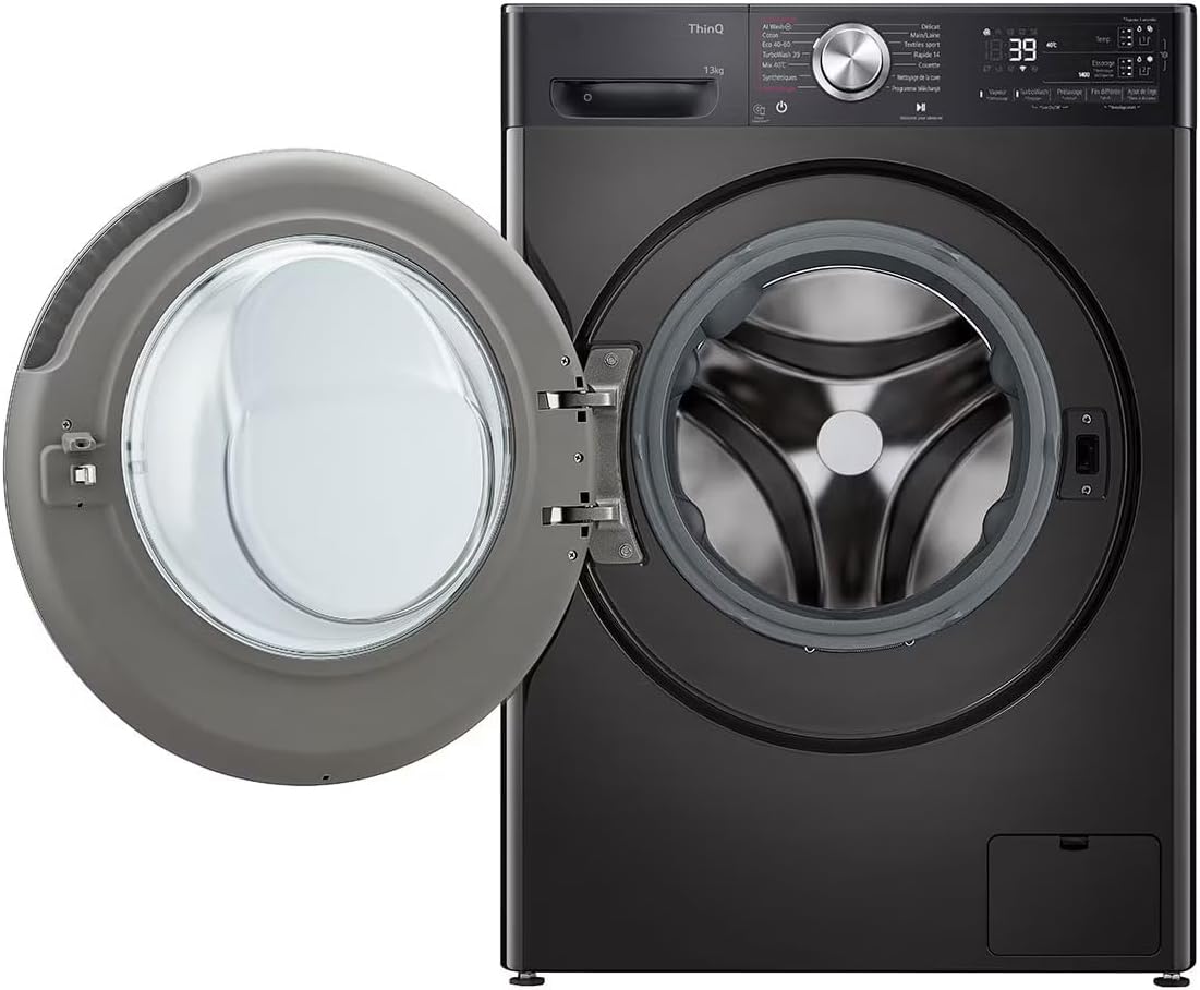 LAVE-LINGE LG F34R92BSTA ouverture hublot 13 kg 1400 trs/min profondeur 61.50 cm