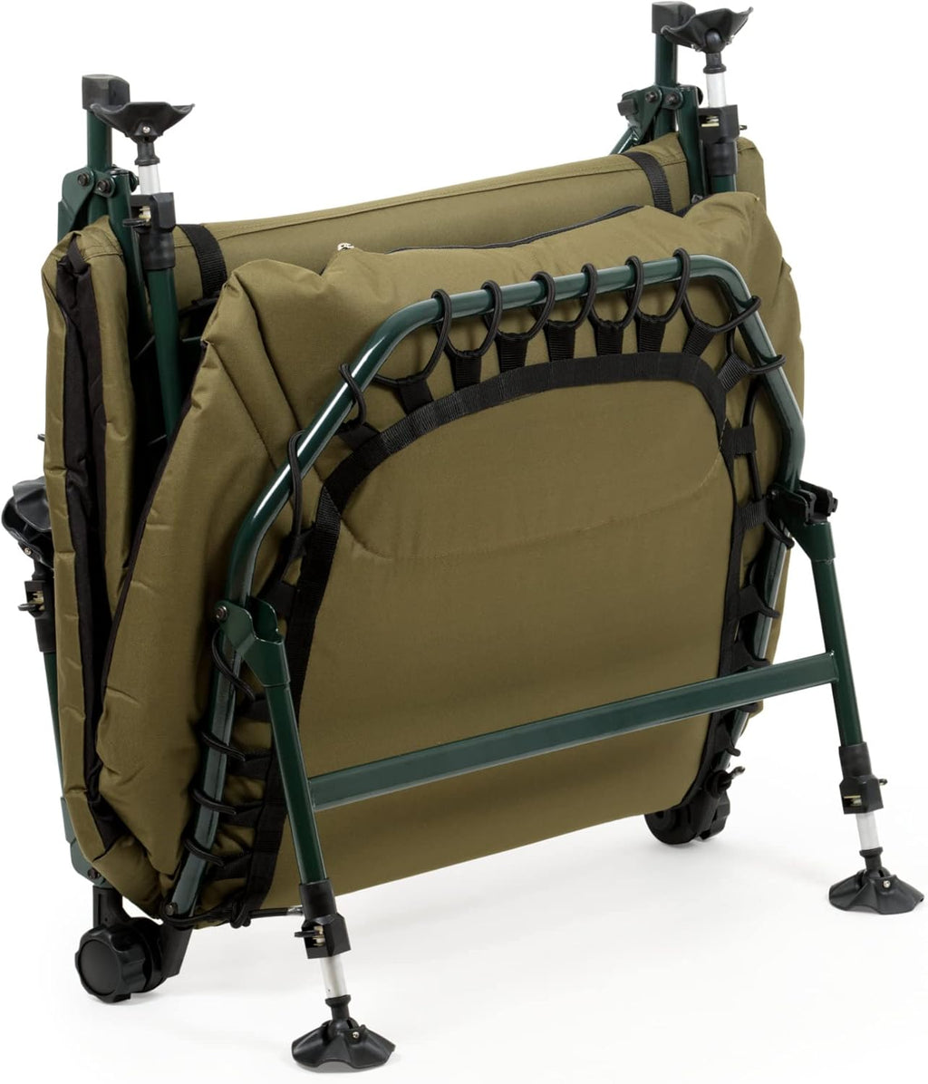 CampFeuer Chaise Longue pour pêche à la Carpe XXL 210 x 85 x 45-60 cm | Chaise de pêche Longue avec 8 Pieds à Hauteur réglable | Chaise Pliable, Confortable, rembourré pour pêche à la Carpe