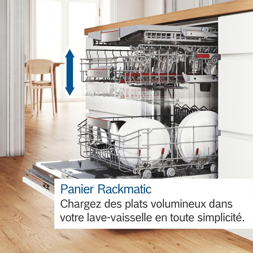 Bosch SMS4EMW01E - Série 4 - Lave-vaisselle Pose-libre - 60 cm - 14 couverts - Silence Plus 42 dB - Blanc