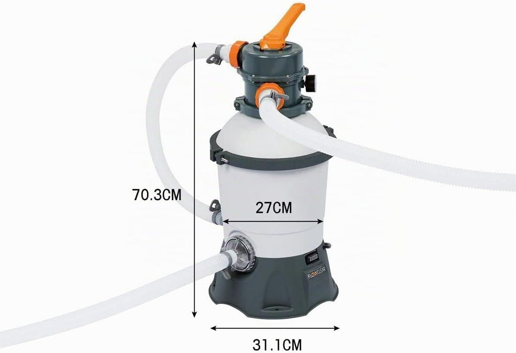 Bestway 58515 Flowclear Pompe de filtration à sable pour piscines hors sol, débit 3028 l/h