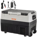 VEVOR Glacière Électrique Portable de 35 L Réfrigérateur de Voiture Portable 12/24 V CC 100-240 V CA Frigo Voiture Double Zone 0,6 kW.h -20 °C à 10 °C Réglable Congélateur pour Camion Bateau Camping