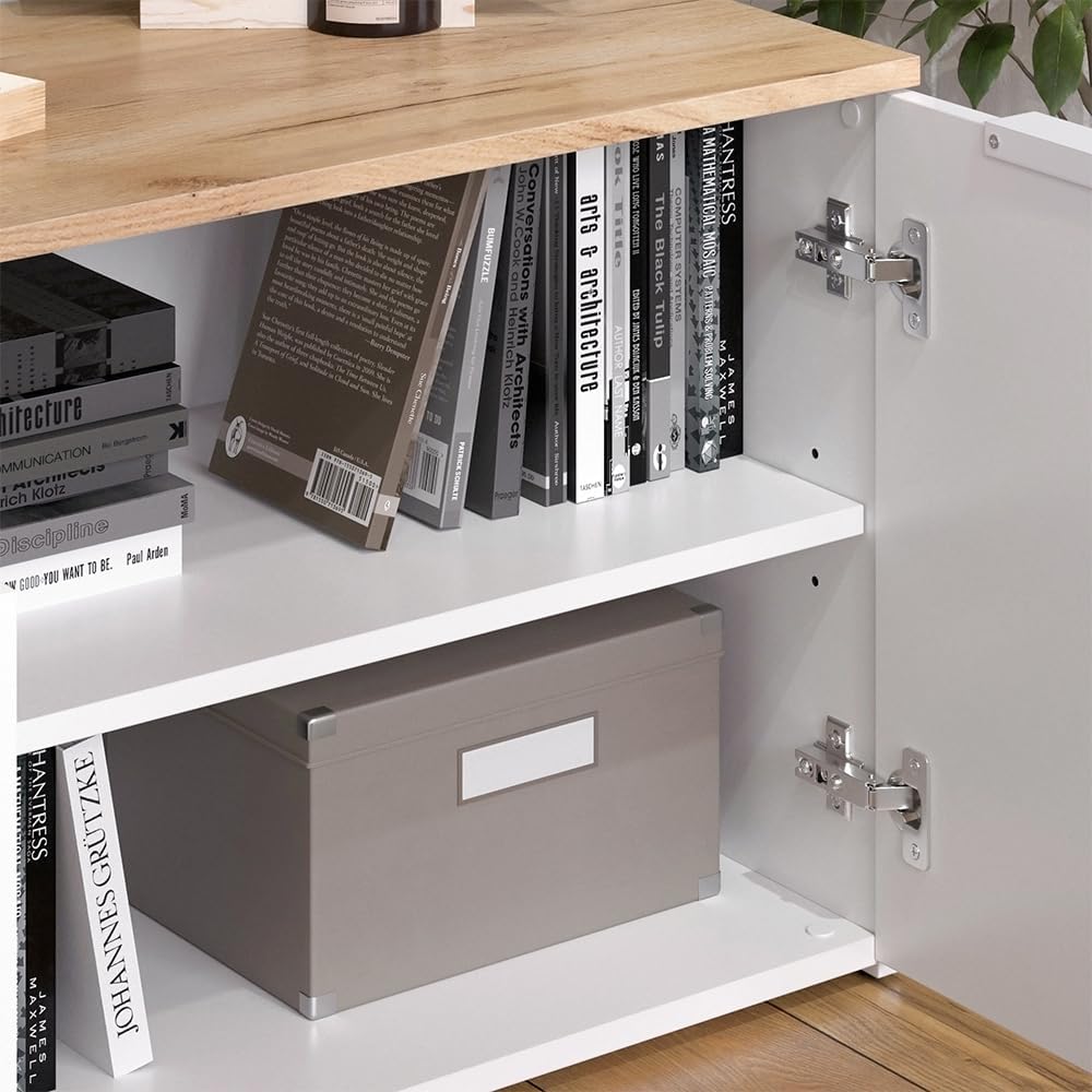 Vicco Meuble-paroi Wido, Blanc/Sonoma, 3 pièces