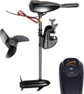 Moteur électrique 80LBS 12V hors-bord pour bateau, mise à niveau du moteur hors-bord électrique 800W avec une traction de 839 kg | 5 vitesses avant+3 vitesses arrière | Réglable en hauteur | Avec