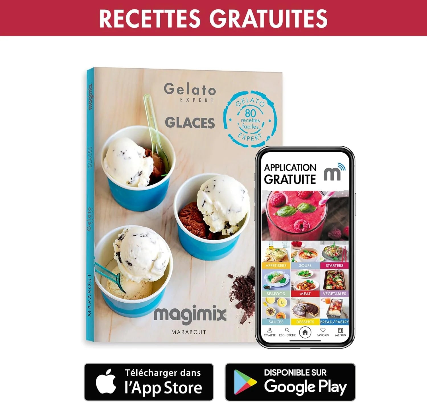 Magimix Gelato Expert sorbetière 11680, turbine pro, granité/glace italienne