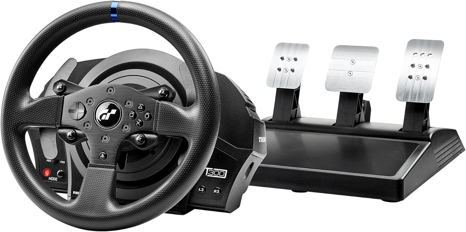 Thrustmaster T300RS GT & TH8S – Volant de Course et Levier de Vitesse Haut de Gamme pour PS5, PS4, PC – Retour de Force Réaliste & Précision Optimale