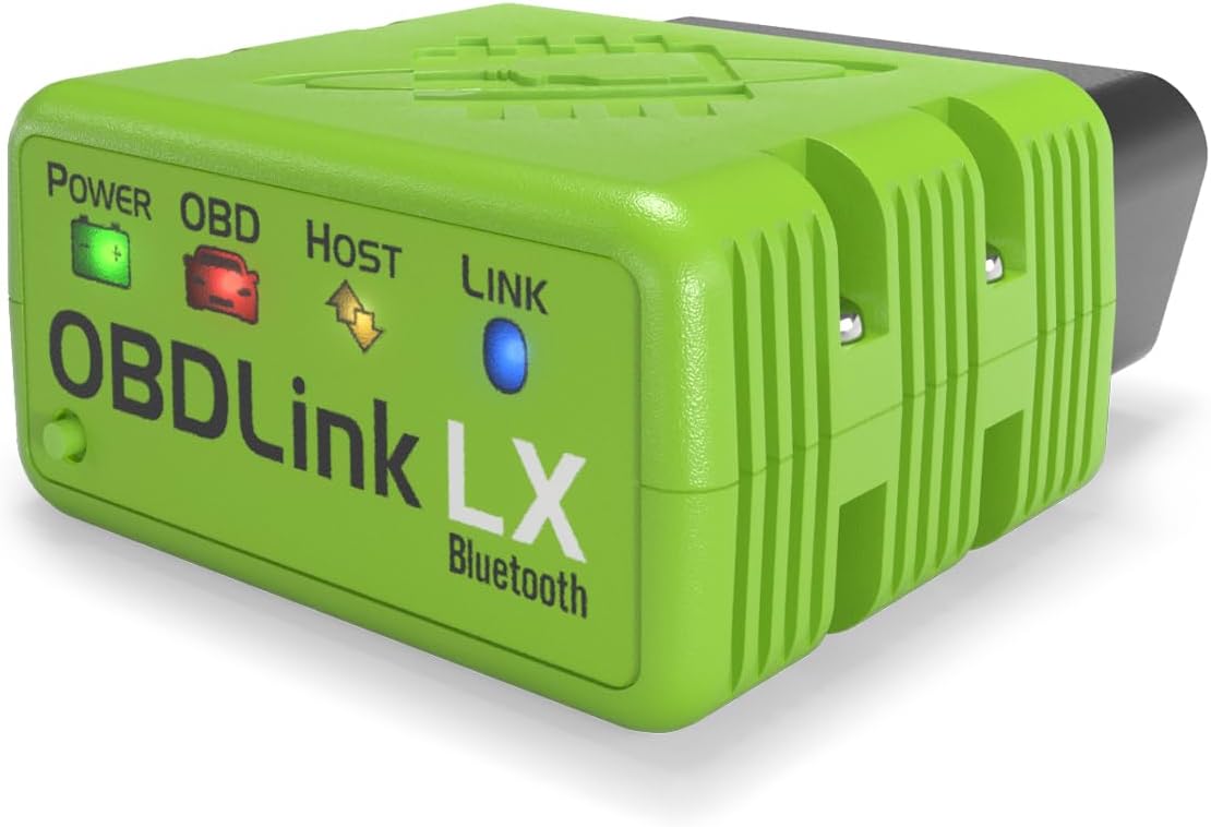 OBDLink LX Adaptateur OBD2 Bluetooth 3.0 pour Android, Compatible Motoscan, Torque, Hybrid Assistant, Scanner de diagnostic OBD II
