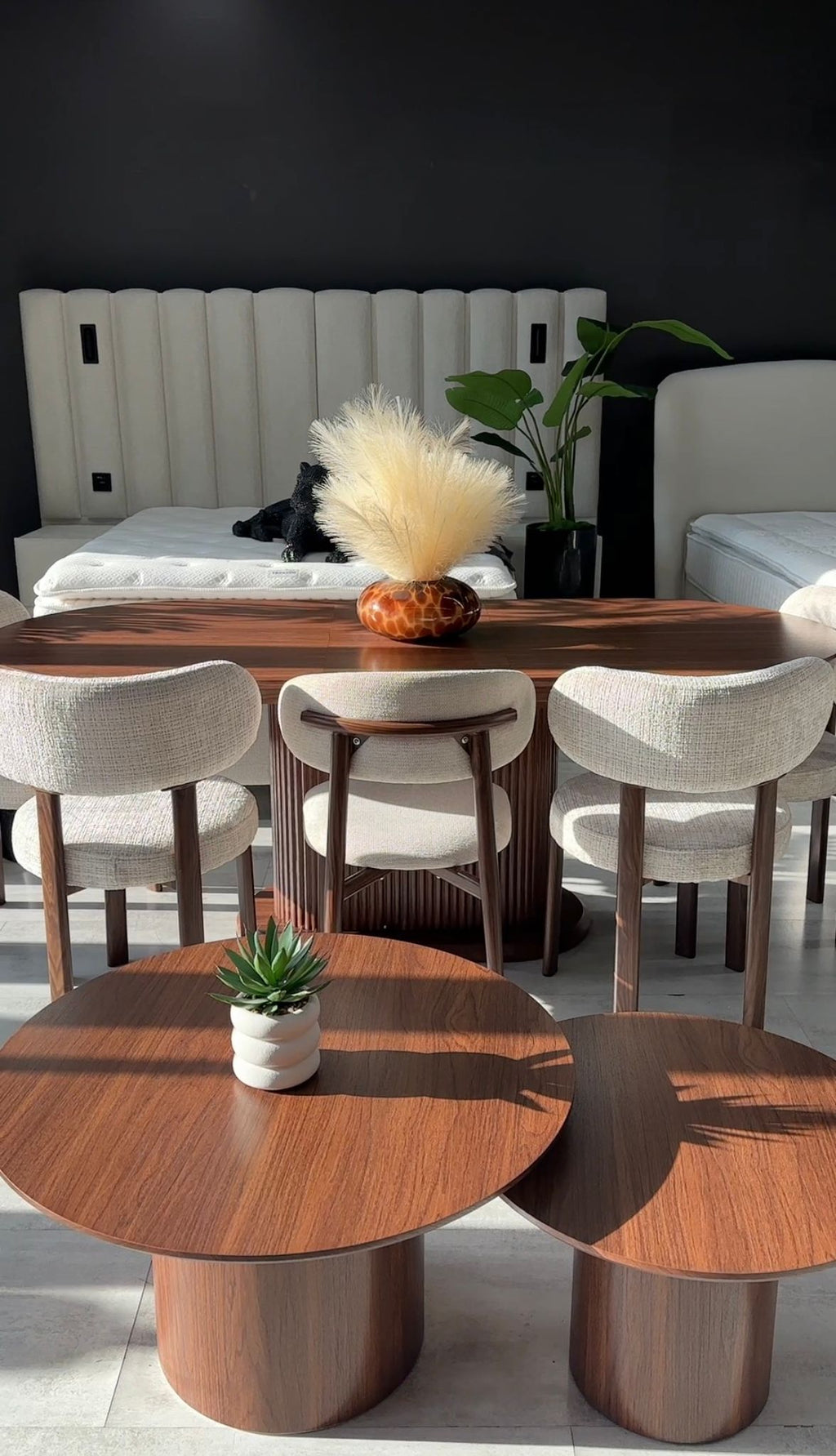 Table basse Gigogne Noyer 80cm 60cm